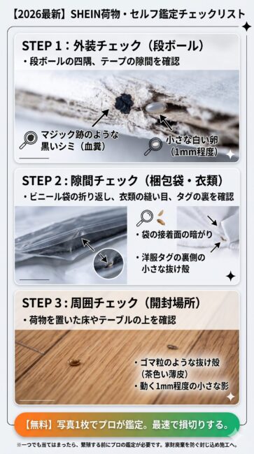 SHEIN・Temu荷物のセルフ鑑定チェックリスト