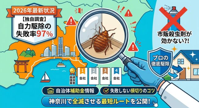 【2026年最新】神奈川県のトコジラミ駆除業者おすすめ4選｜補助金有無と失敗しない損切りの境界線
