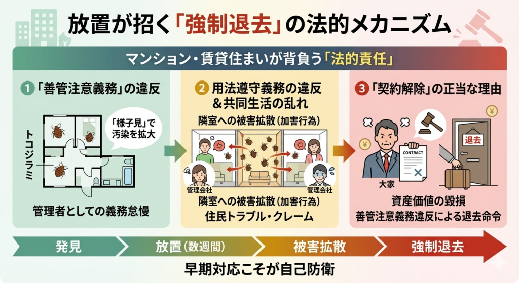 トコジラミ放置によるマンションの強制退去