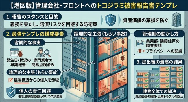 【港区版】管理会社・フロントへのトコジラミ被害報告書テンプレ