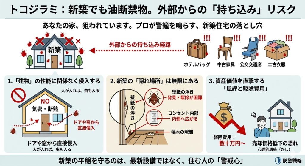 トコジラミ 新築でも油断禁物 外部からの持ち込みリスク