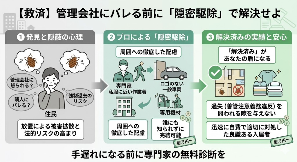 トコジラミを管理会社にバレる前に解決する方法