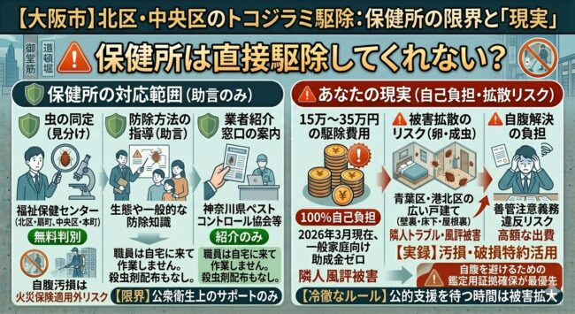 大阪市保健所は駆除してくれない?北区・中央区の冷徹な現実