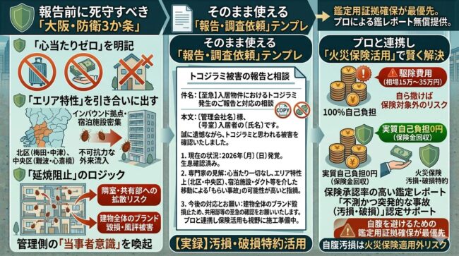 【大阪市版】管理会社を納得させる「もらい事故」報告テンプレ