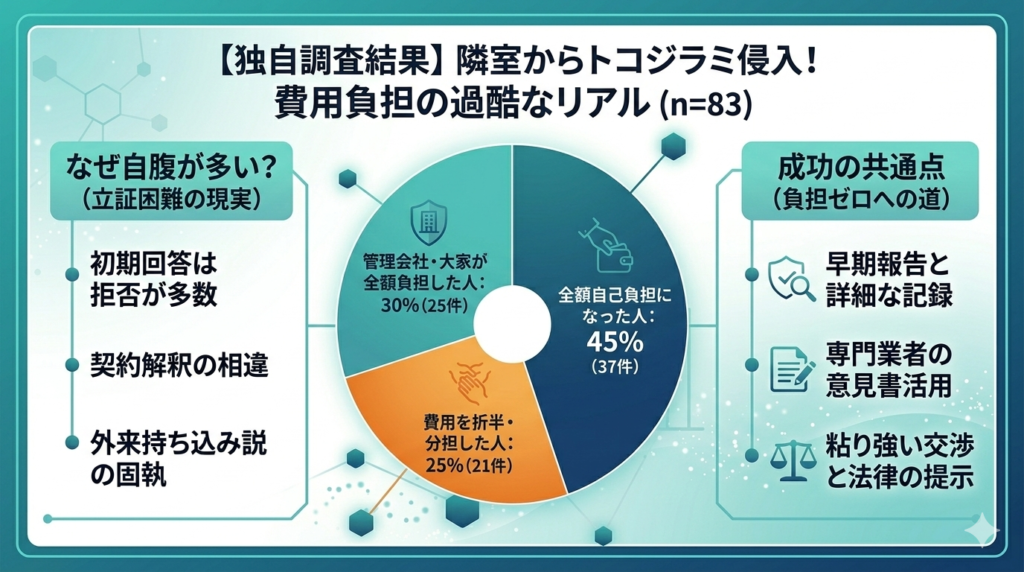 隣室 トコジラミ侵入 アンケート調査 費用負担