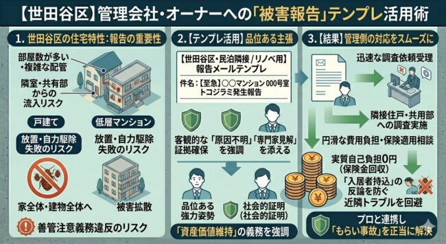 【世田谷区版】管理会社・オーナーへの被害報告テンプレ