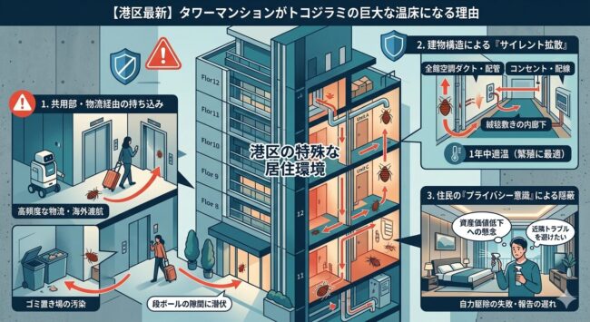 港区のトコジラミ被害実態：タワーマンションが巨大な温床になる理由