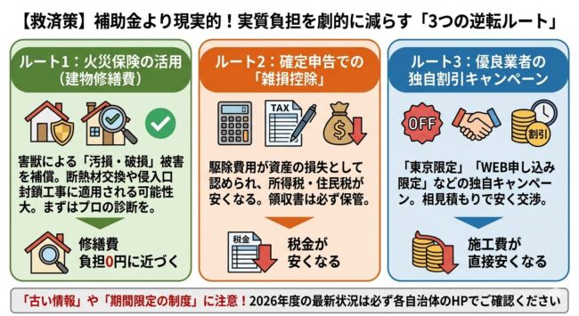 【救済策】補助金より現実的！実質負担を劇的に減らす3つの逆転ルート