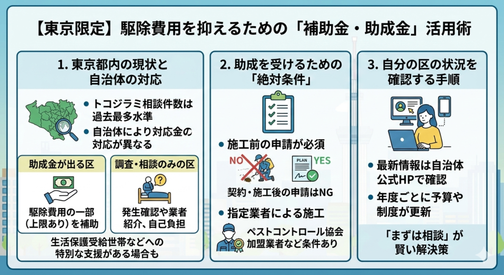 東京 駆除費用 補助金 助成金 駆除業者 ペストコントロール協会 トコジラミ