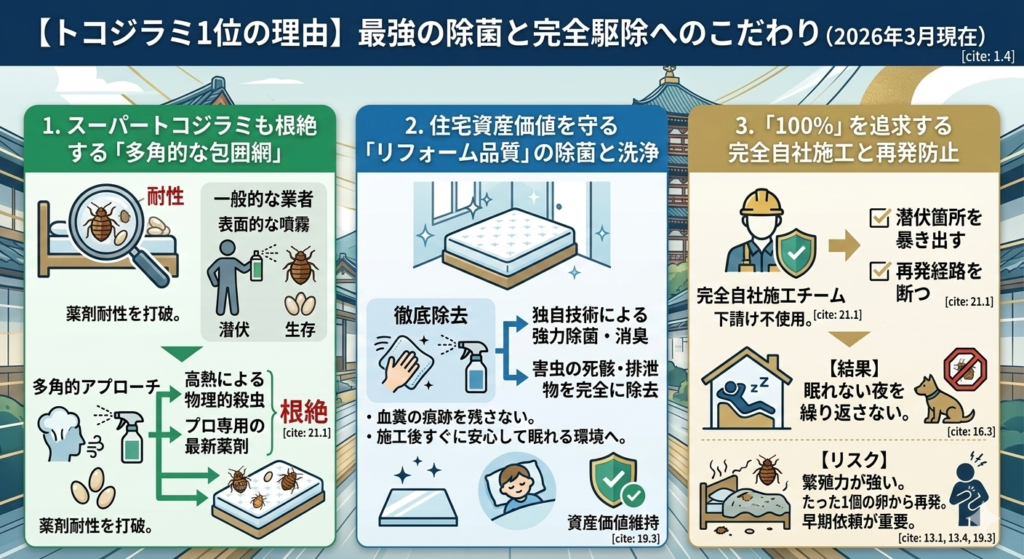 駆除ザウルス トコジラミ駆除 完全自社施工