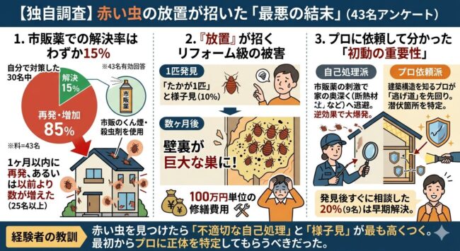 【独自調査】赤い虫の放置が招いた最悪の結末（43名アンケート）