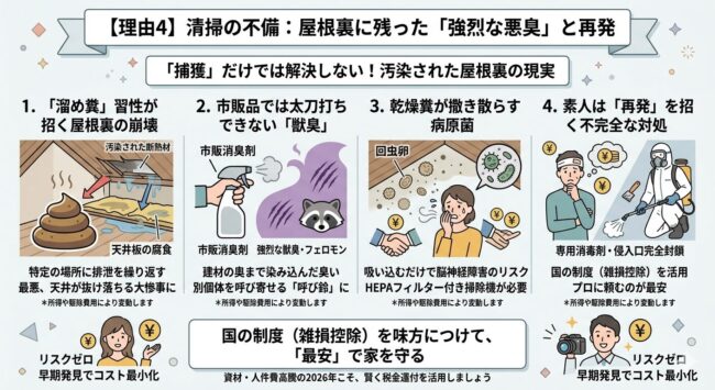 自力駆除の難しさ:強烈な悪臭