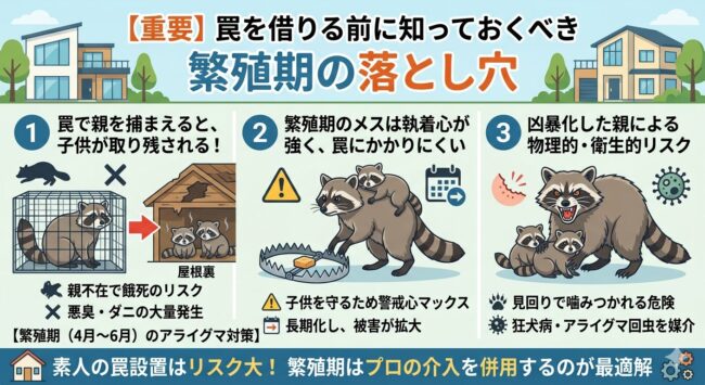 【重要】罠を借りる前に知っておくべき繁殖期の落とし穴