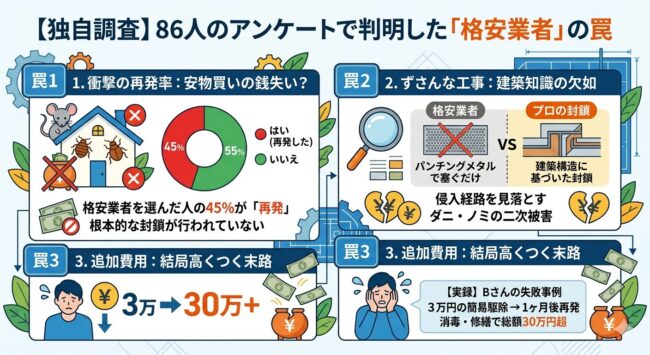 【独自調査】86人のアンケートで判明した格安業者の罠