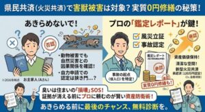 県民共済で害獣被害は補償される？「新型火災共済」で修繕費を実質0円にするための条件と申請のコツ