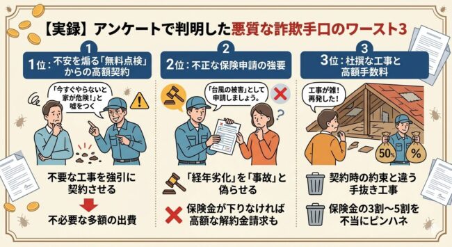 【実録】アンケートで判明した悪質な詐欺手口のワースト3