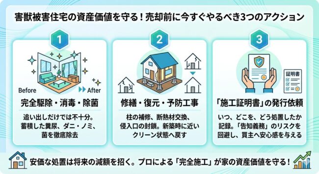 売却価格を守るために今すぐやるべき3つのアクション