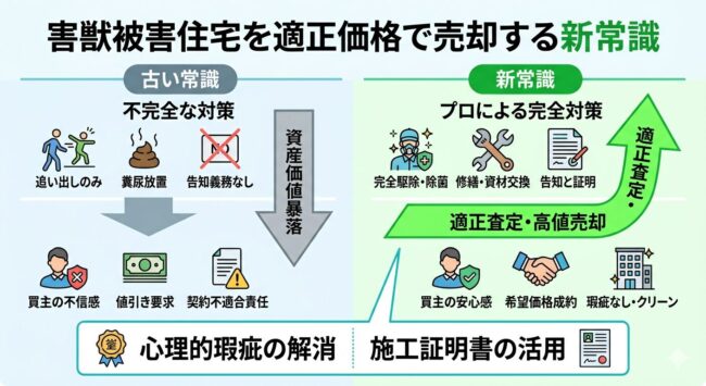 害獣被害があった家は売れる？不動産価値を落とさないための新常識