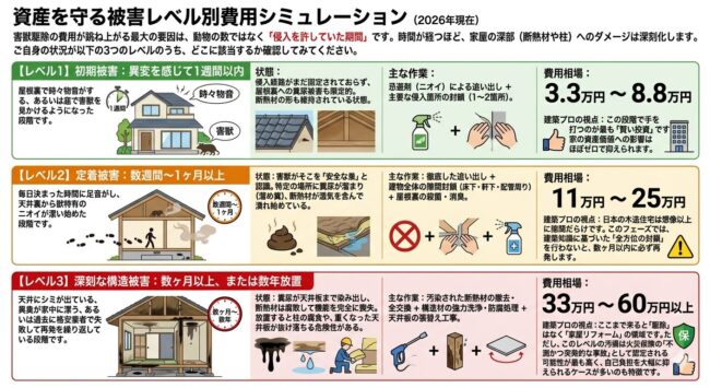 資産を守る被害レベル別費用シミュレーション