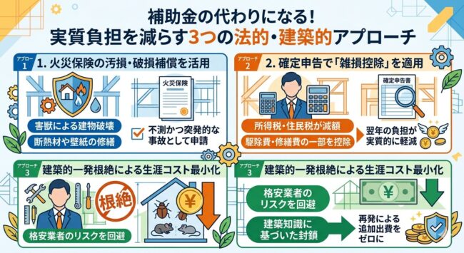 補助金の代わりになる！実質負担を減らす3つの法的・建築的アプローチ