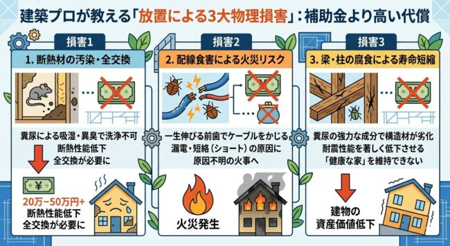 建築プロが教える放置による3大物理損害：補助金より高い代償