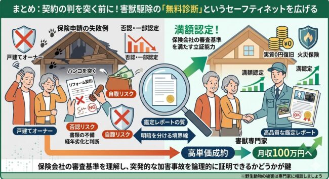 判を突く前に無料診断というセーフティネットを広げる