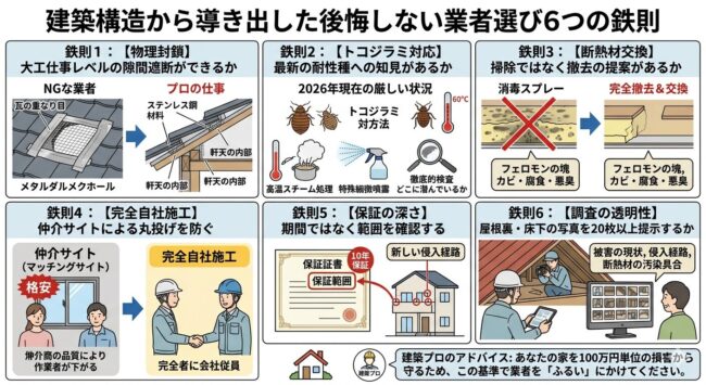 建築構造から導き出した後悔しない業者選び6つの鉄則