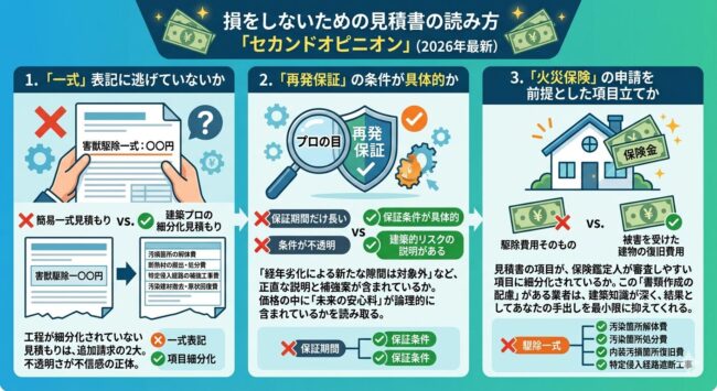 損をしないための見積書の読み方セカンドオピニオン