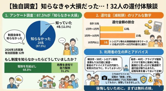 【独自調査】知らなきゃ大損だった…!32人の還付体験談