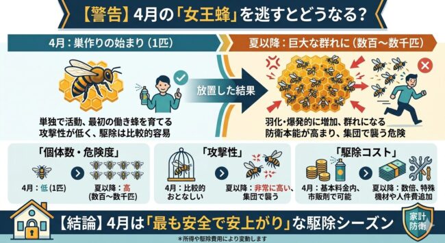 4月の女王蜂を逃すとどうなる？