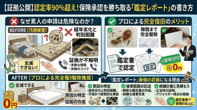 【証拠公開】認定率90%超え！保険承認を勝ち取る鑑定レポートの書き方