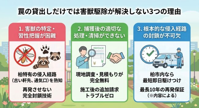 罠の貸出しだけでは害獣駆除が解決しない3つの理由