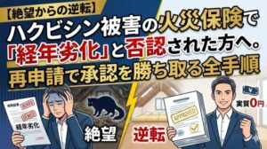 【絶望からの逆転】ハクビシン被害の火災保険で「経年劣化」と否認された方へ。再申請で承認を勝ち取る全手順