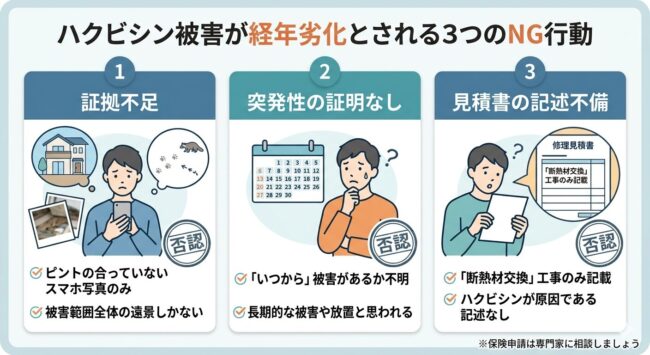 なぜ落ちた？ハクビシン被害が経年劣化とされる3つのNG行動