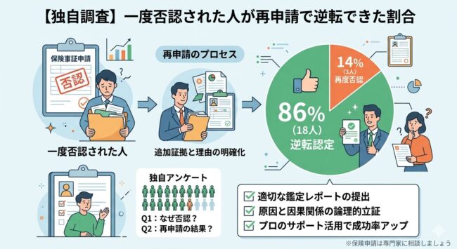 【独自調査】一度否認された人が再申請で逆転できた割合