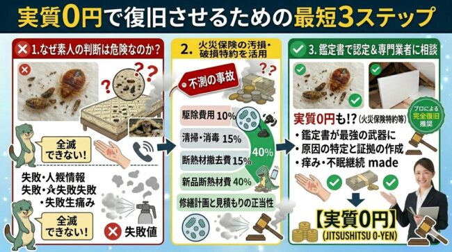 実質0円で復旧させるための最短3ステップ