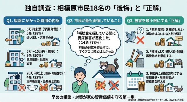 独自調査：ハクビシン被害にあった相模原市民18名の後悔と正解