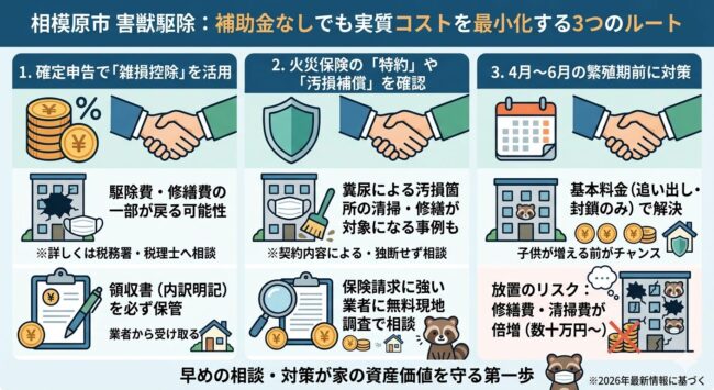補助金なしでも駆除の実質コストを最小化する3つの方法