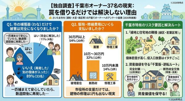 【独自調査】千葉市オーナー37名の現実：罠を借りるだけでは解決しない理由