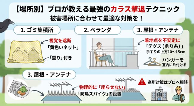被害場所別・プロが教える最強の撃退テクニック