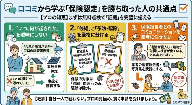 口コミから学ぶ保険認定を勝ち取った人の共通点