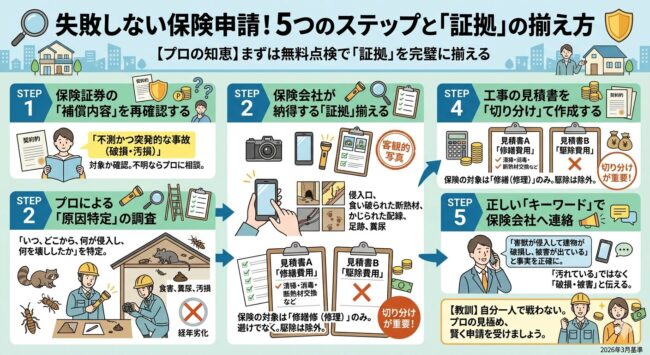 失敗しない保険申請！5つのステップと証拠の揃え方