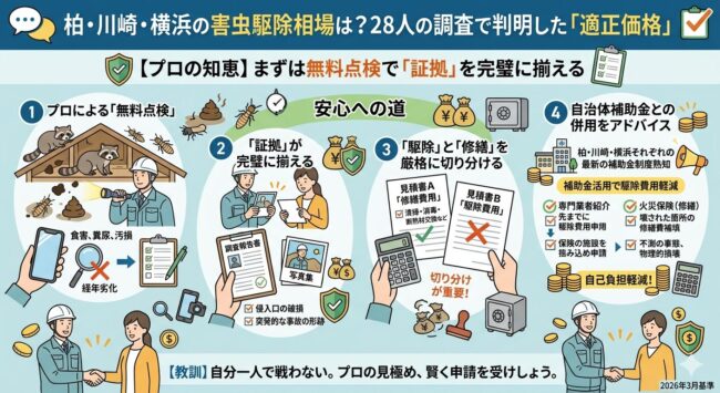 柏・川崎・横浜の害虫駆除相場は？28人の調査で判明した適正価格