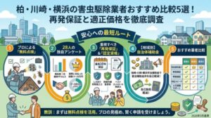 柏・川崎・横浜エリアの害虫駆除業者おすすめ比較5選！再発保証と適正価格を徹底調査