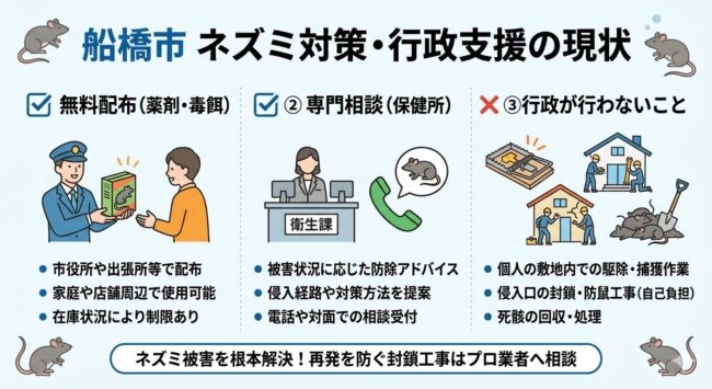 船橋市のネズミ対策・行政支援の現状