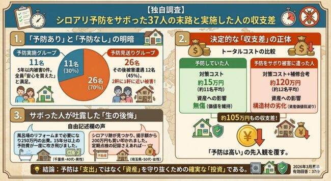 【独自調査】予防をサボった37人の末路と実施した人の収支差