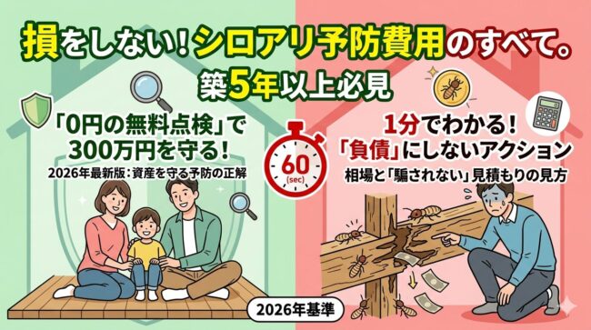 シロアリ予防の費用相場と「5年周期」で家を守るコスパ最強の資産防衛術