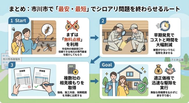 まとめ:市川市で「最安・最短」でシロアリ問題を終わらせるルート