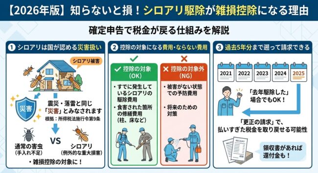 知らないと損!シロアリ駆除が雑損控除になる理由