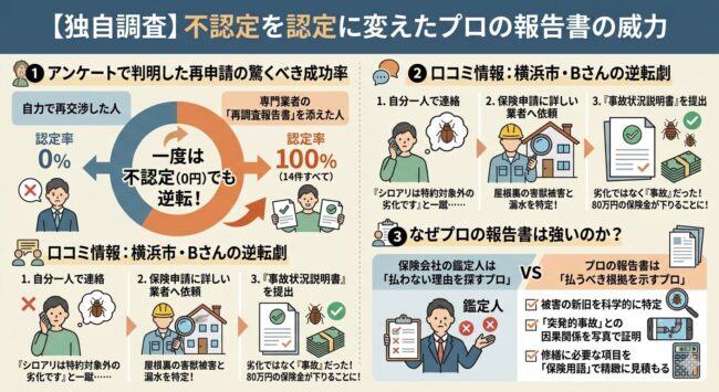 【独自調査】不認定を認定に変えたプロの報告書の威力